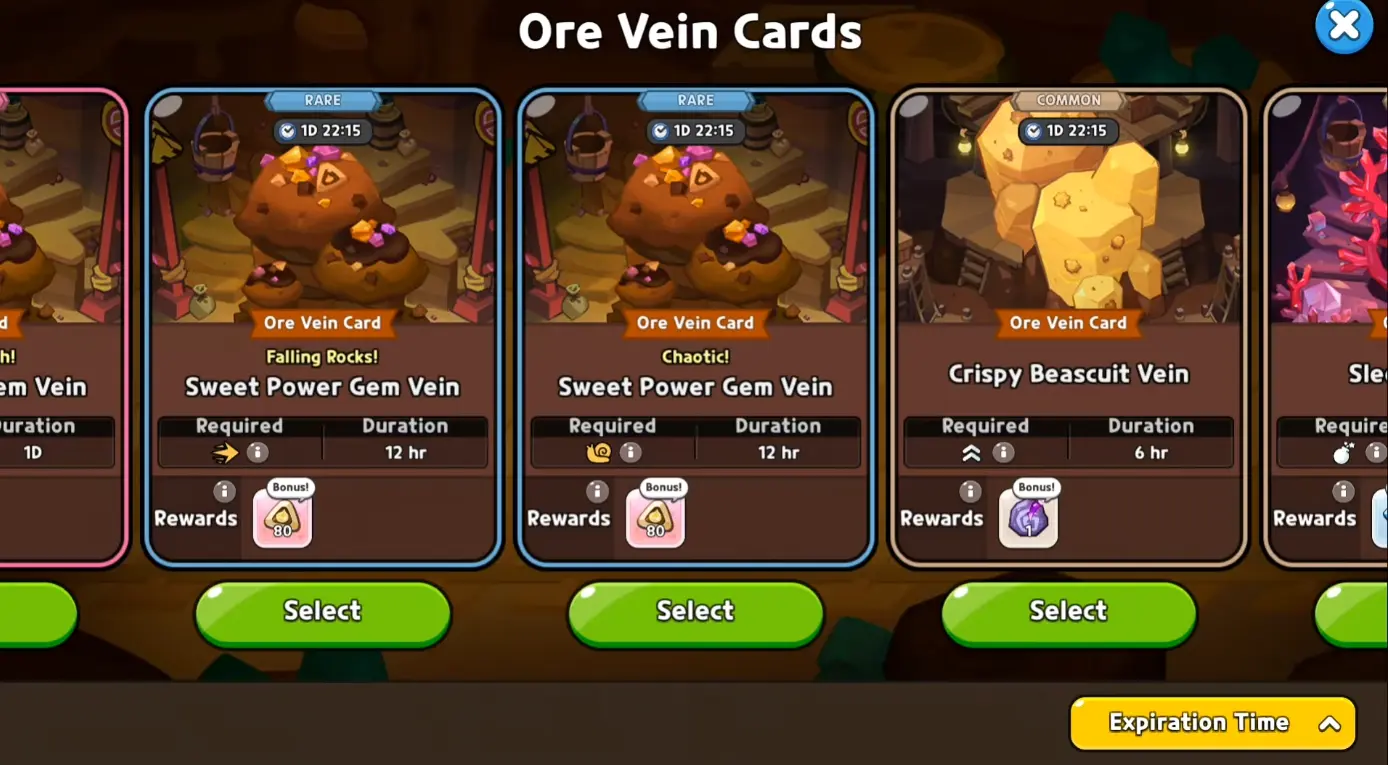 Cookie Run: Kingdom'da Cevher Damar Kartları