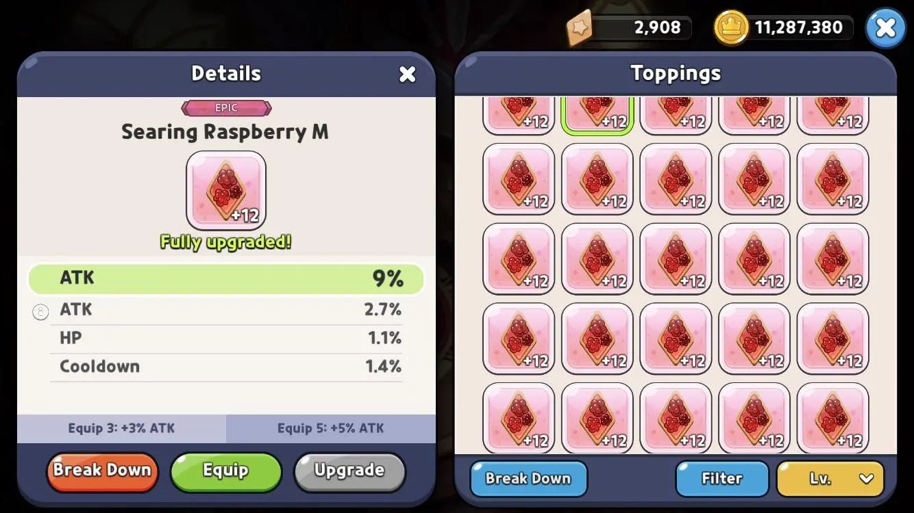 Searing Raspberry Toppings i Cookie Run: Kingdom