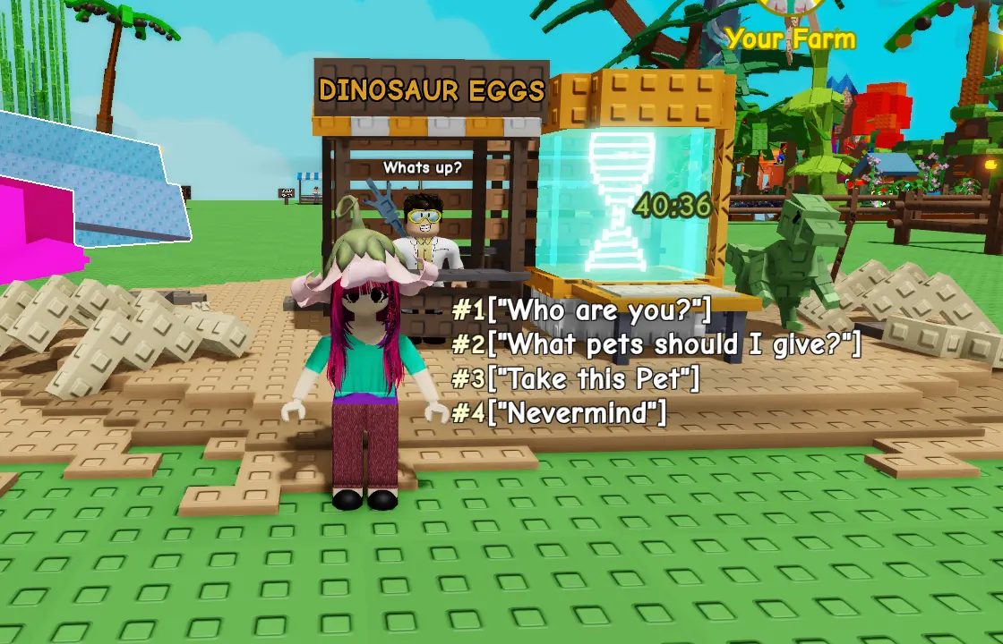 Możesz zdobyć losowe zwierzaki z Dinosaur Egg, wymieniając z NPC Grahamem