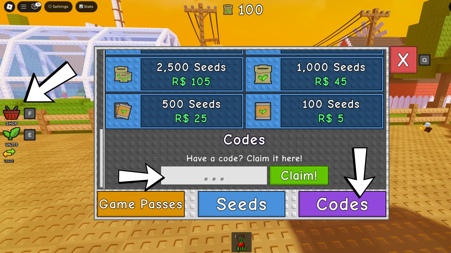 Garden Tower Defense'te kodlar nasıl kullanılır