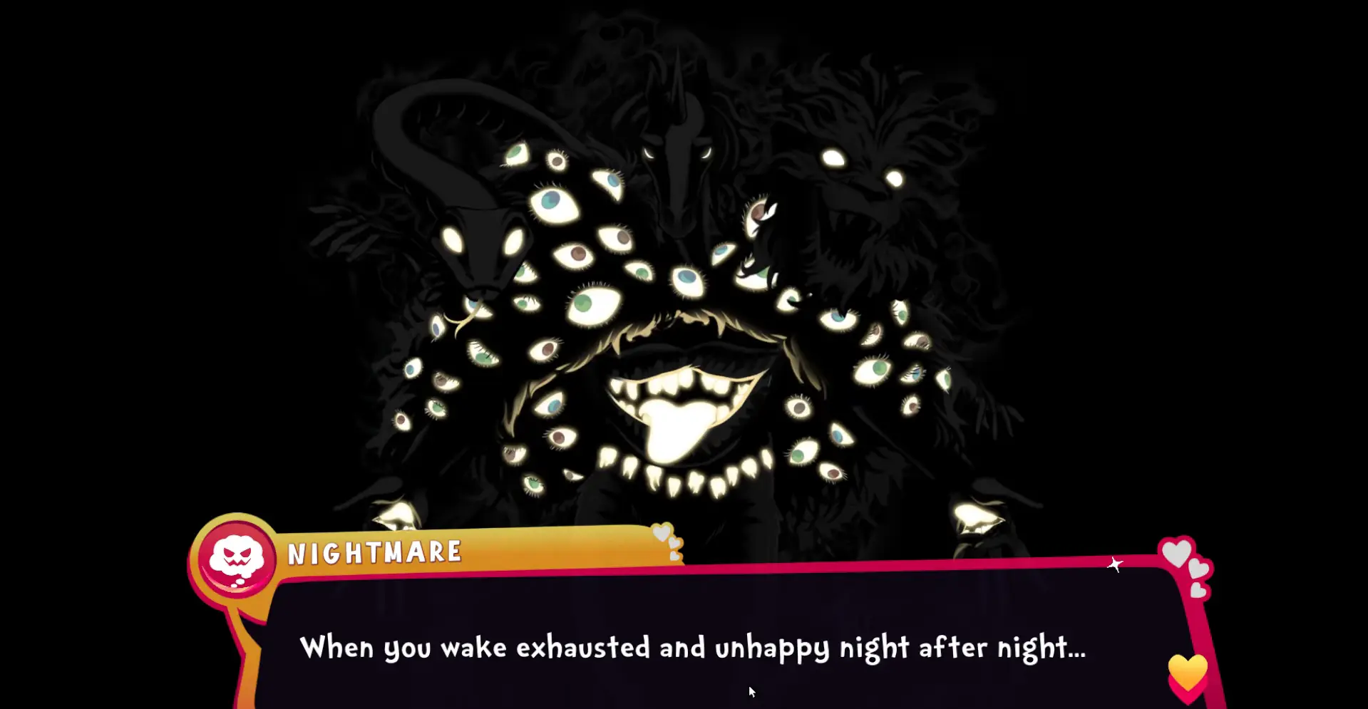 Nightmare's haunting monologue in their Hate Ending