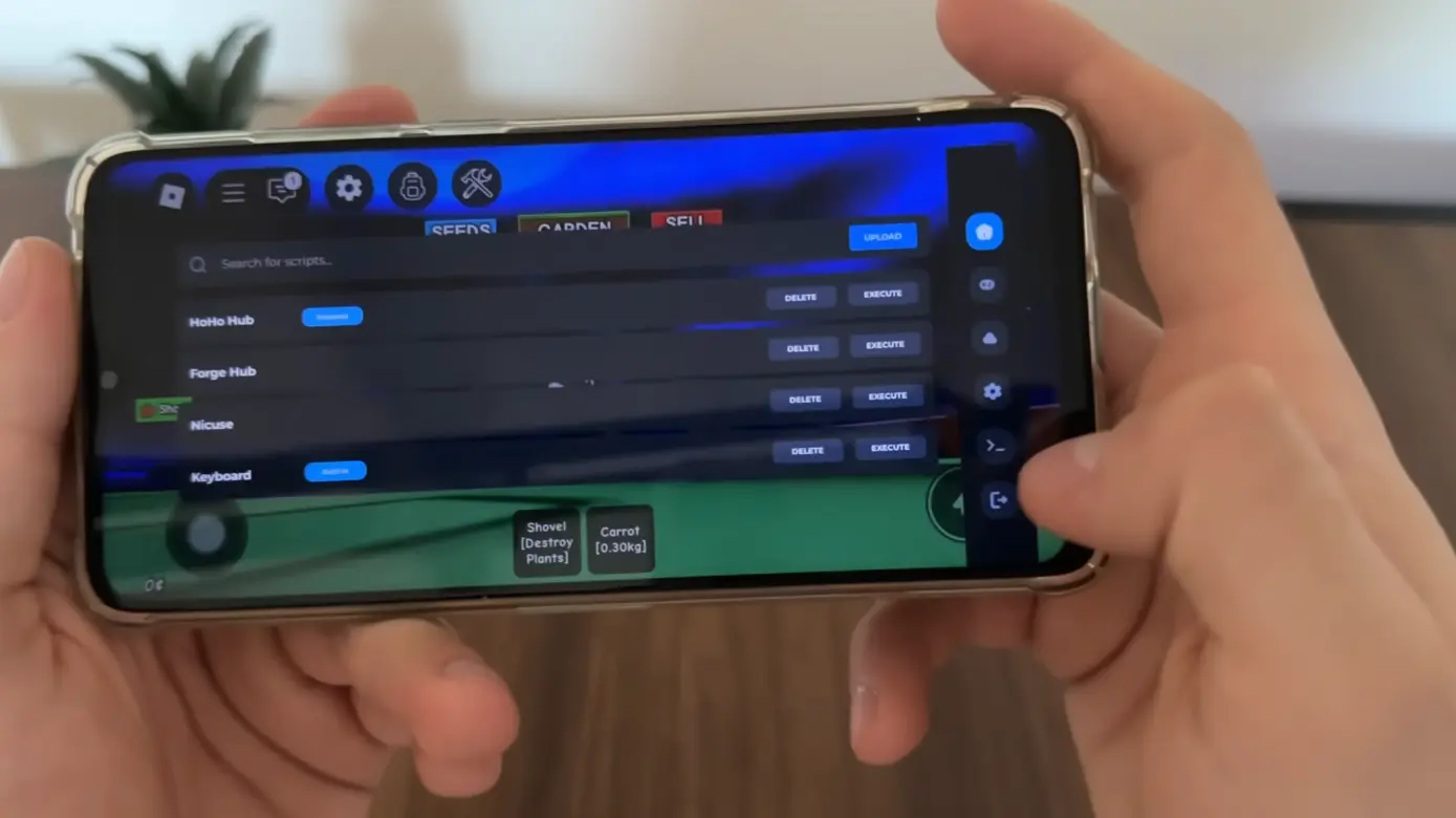 Grow a Garden Script on Smartphone