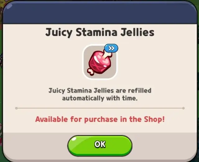 Cookie Run: Kingdom Event Shop Juicy Stamina Jellies