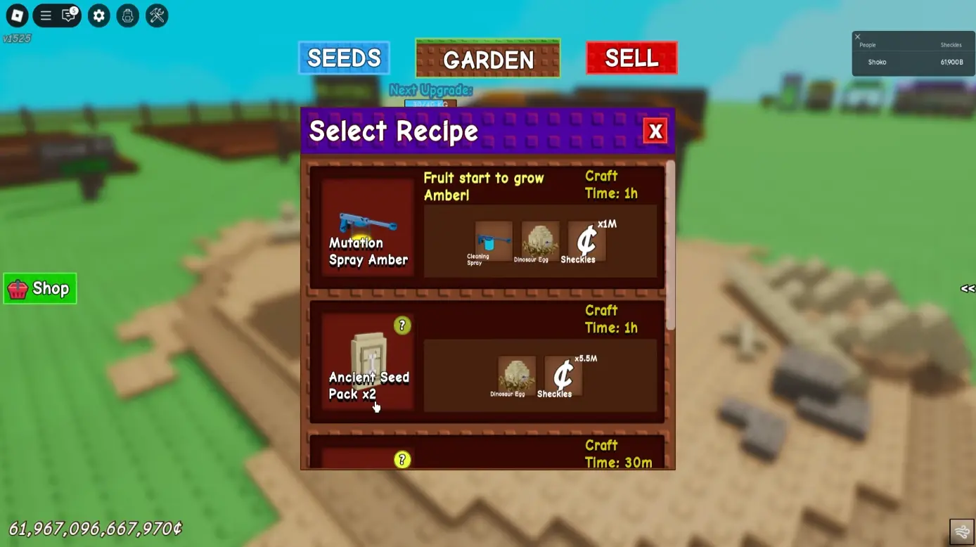 Paquetes de Semillas Antiguas en Grow a Garden