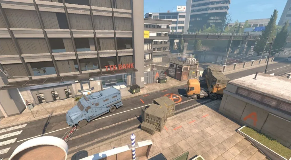 CT 측면의 Overpass 맵 | CS2