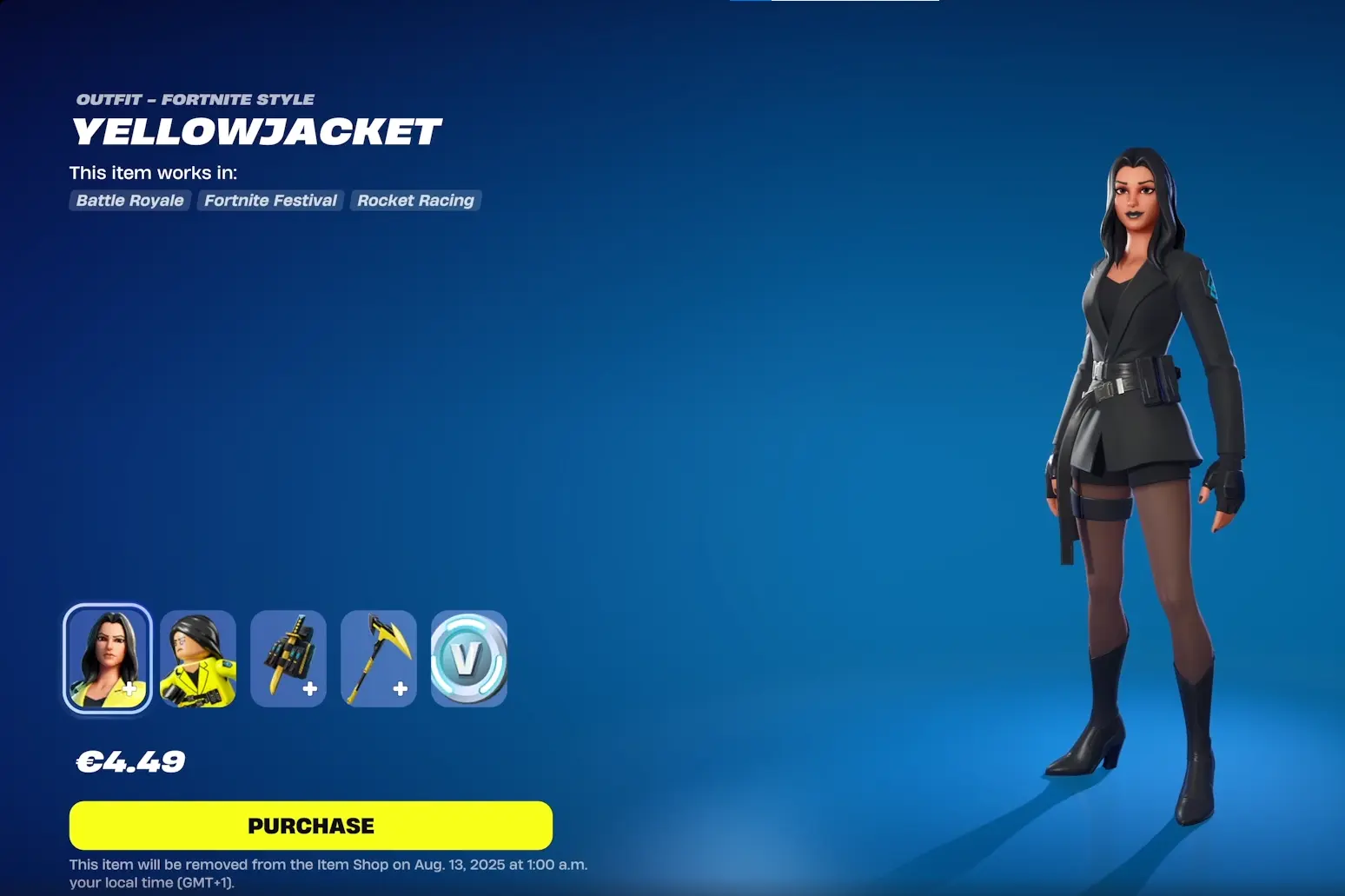Yellowjacket Kostümünün Siyah Versiyonu