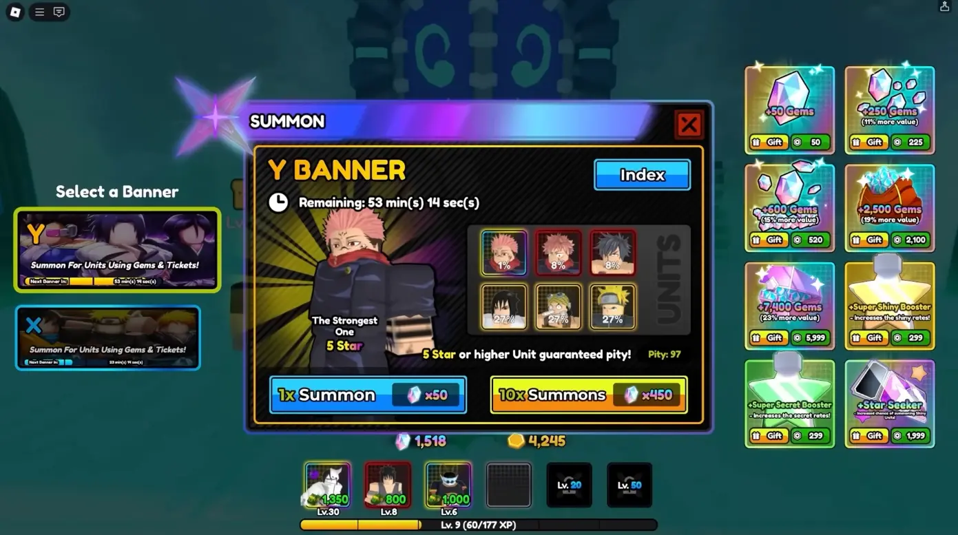 Y Banner in&nbsp;All Star Tower Defense X