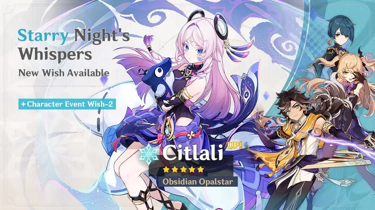 Banner principal do personagem Citlali em Genshin Impact 5.8