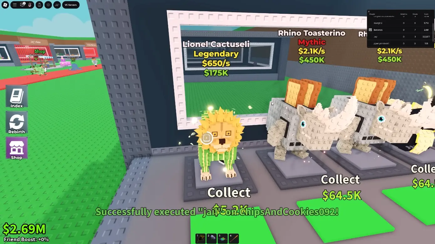 Screenshot fra spillet Steal a Brainrot
