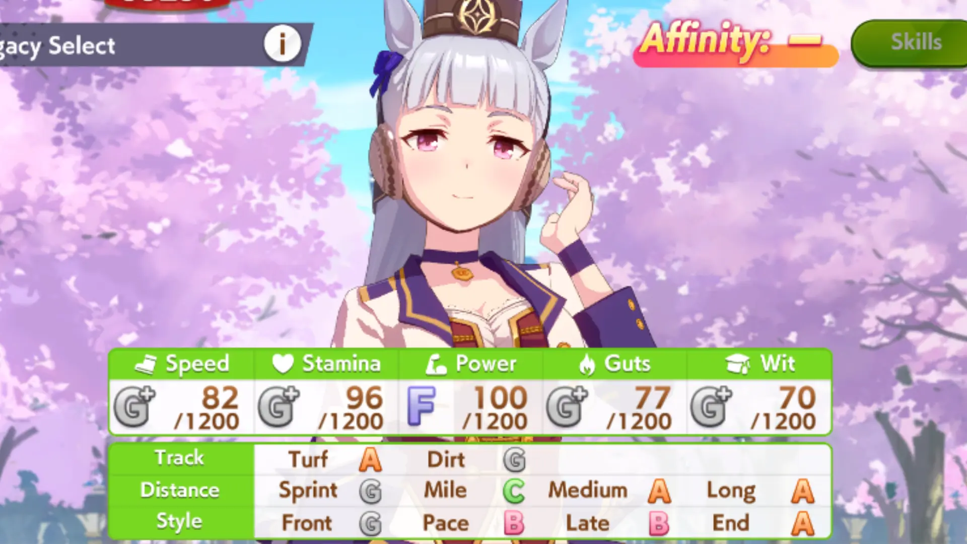 Gold Ship stats og aptitude