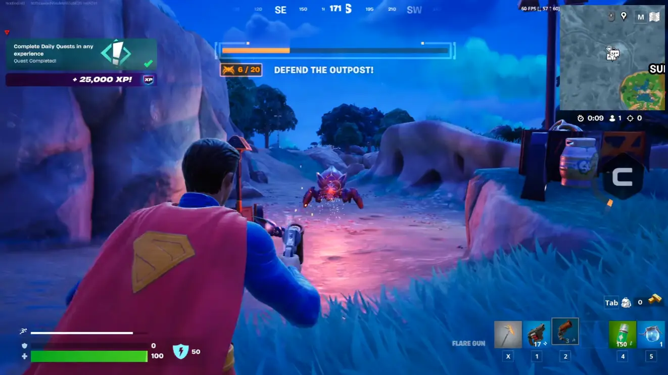 Pagtatanggol ng outpost sa Fortnite