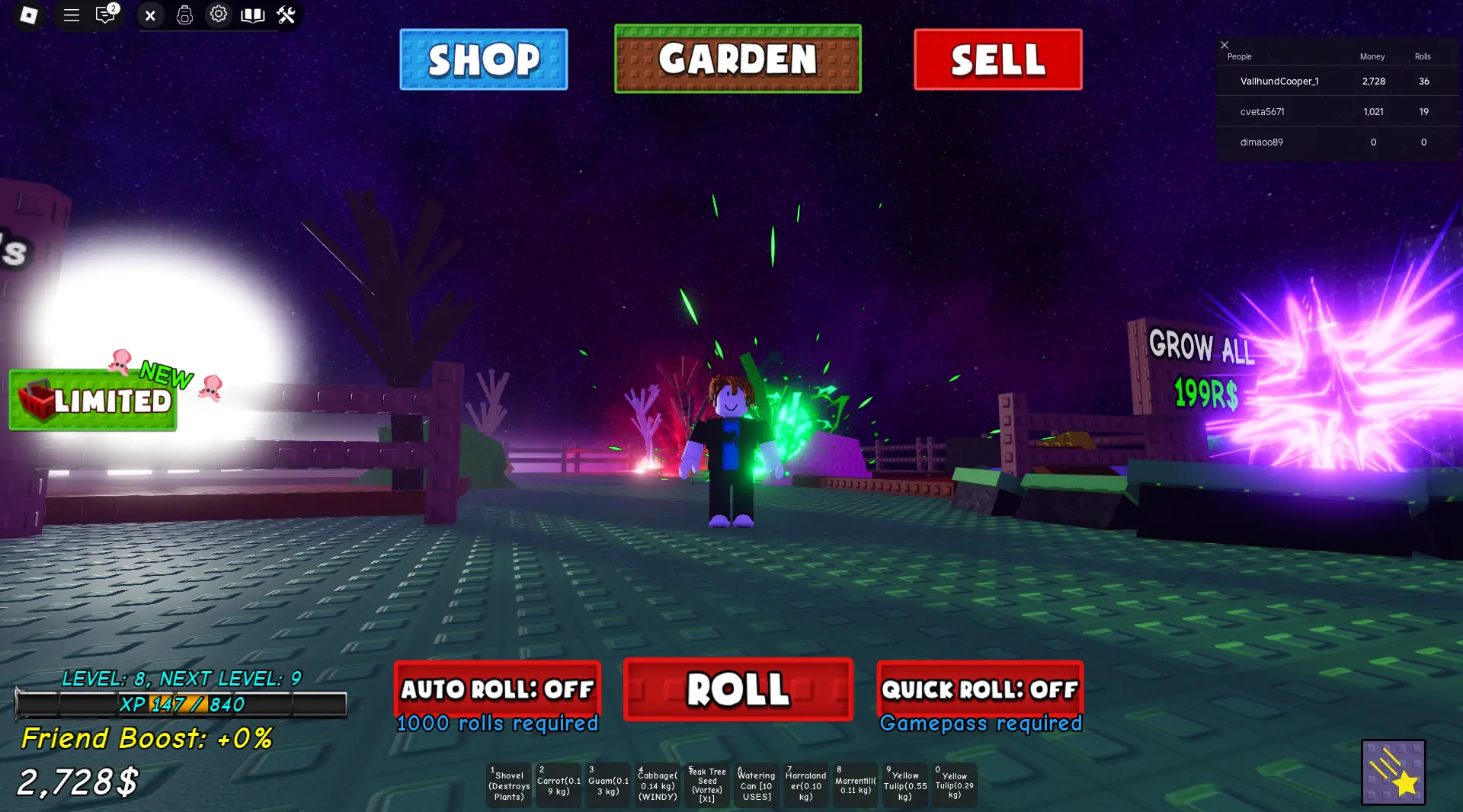 Скриншот из игры&nbsp;Garden RNG