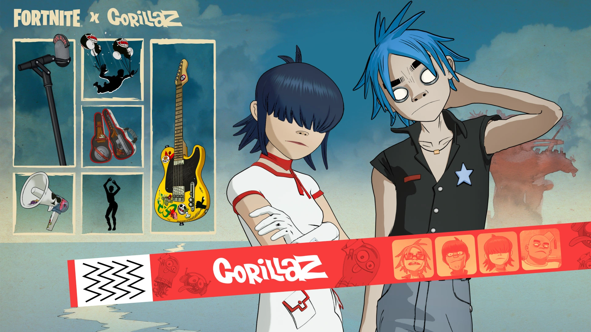 2D dan Noodle di Fortnite
