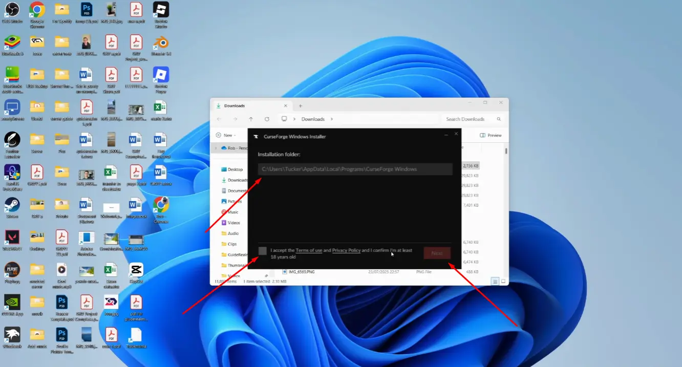 Pag-install ng CurseForge