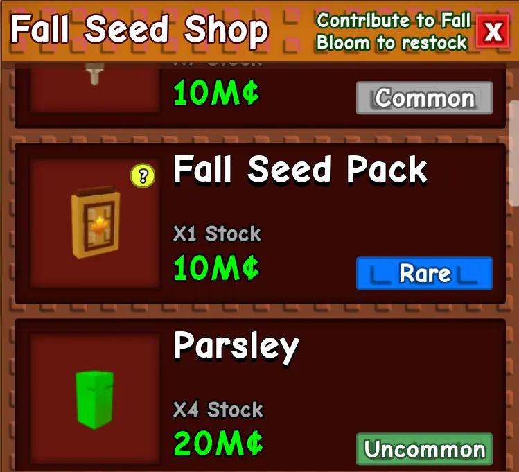 Fall Seed Pack, di Fall Festival
