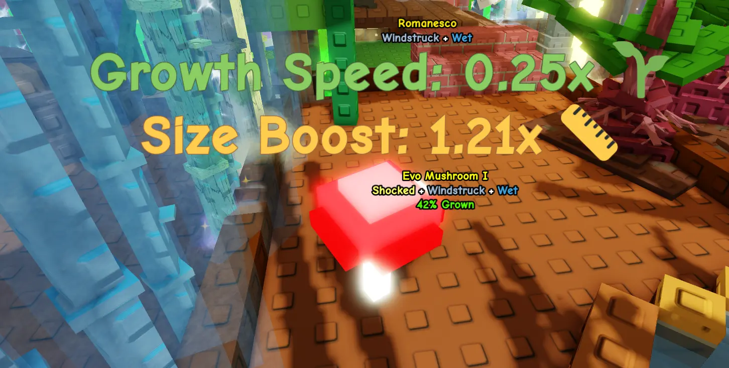size boost of Evo Plants