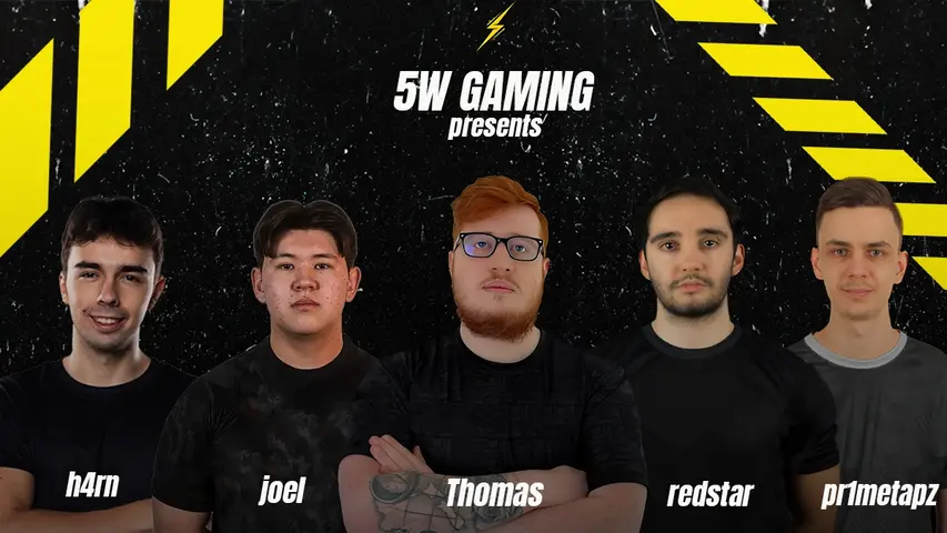 5W Gaming new eSports organization has signed the lineup
