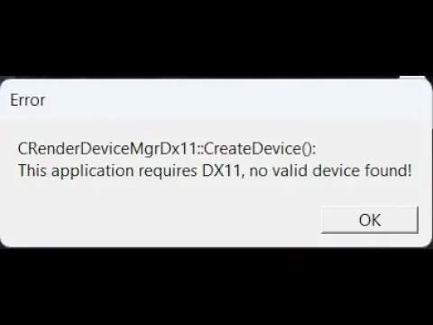 Как исправить ошибку "Этому приложению требуется DX11" в CS2