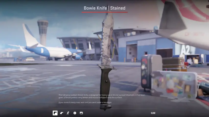 ★ Bowie Knife Stained