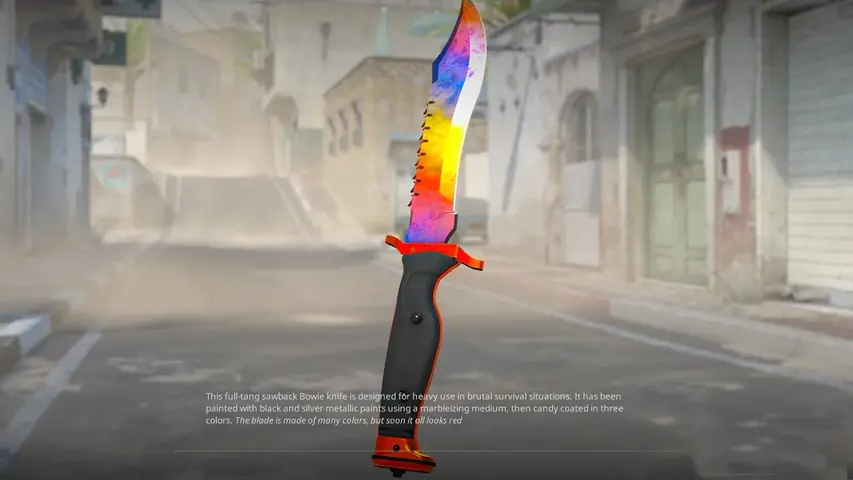 Faca Bowie Marble Fade