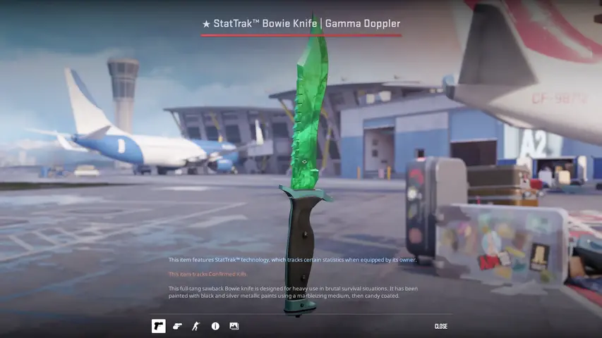 ★ Bowie Knife Gamma Doppler Emerald