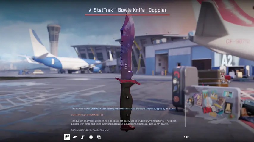 ★ Bowie Knife Doppler Black Pearl