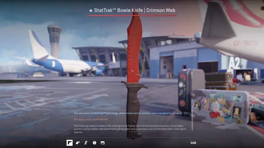 ★ Bowie Knife Crimson Web