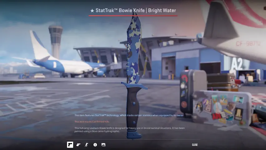 ★ Bowie Knife Bright Water