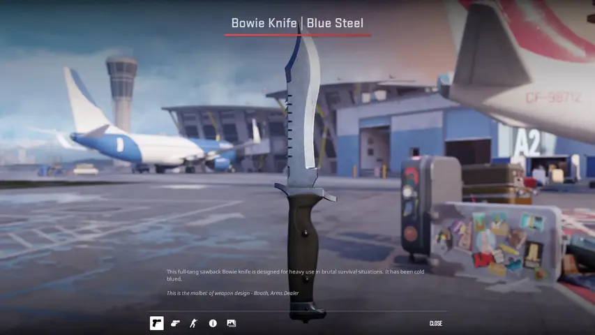 ★ Bowie Knife Blue Steel