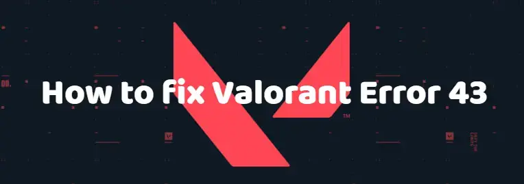 How to fix Valorant error code 43