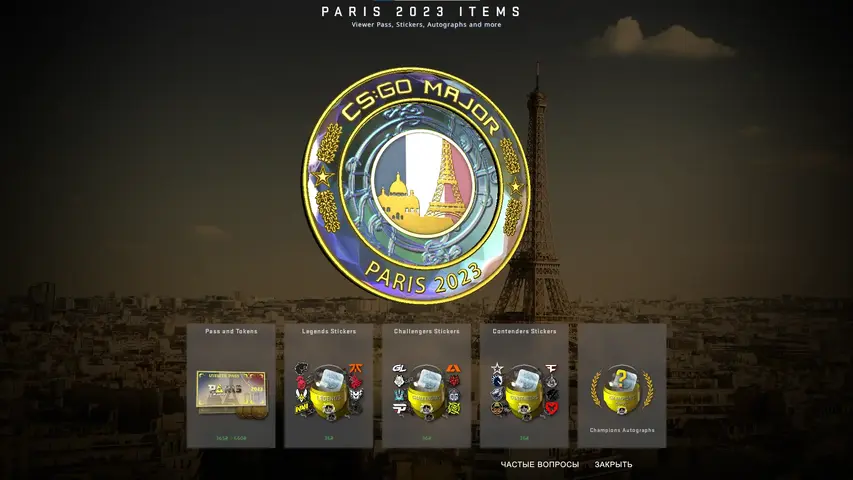 Valve finally released stickers for BLAST Paris Major 2023 - the last Major in CS:GO history