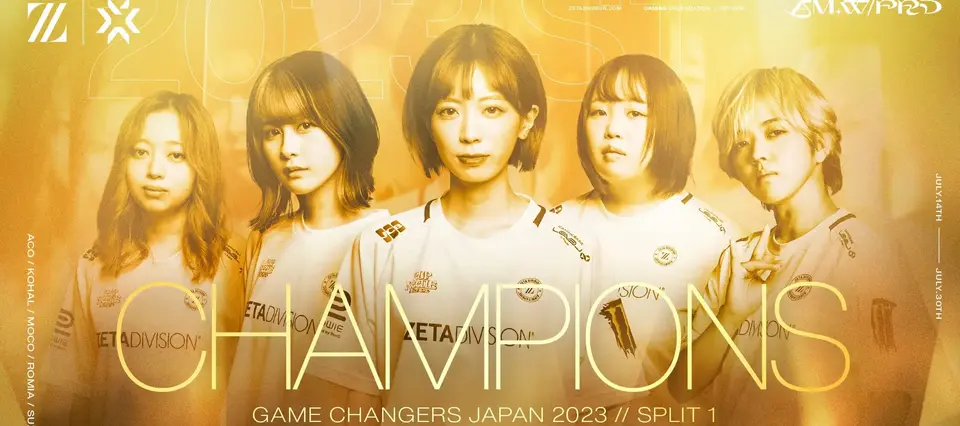 The women's team ZETA DIVISION becomes the winner of VCT 2023 Game Changers Japan Split 1